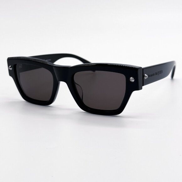 NEW ALEXANDER MCQUEEN AM0409S 001 BLACK UNISEX SUNGLASSES ALEXANDER MCQUEEN